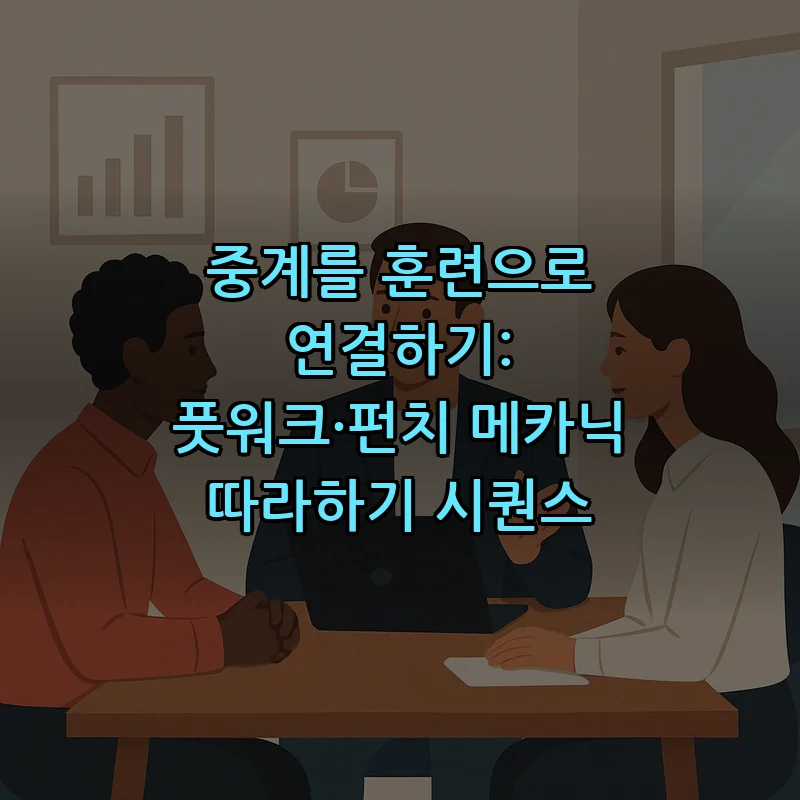 중계를 훈련으로 연결하기: 풋워크·펀치 메카닉 따라하기 시퀀스