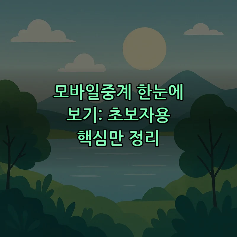 모바일중계 시청 방법과 추천 서비스