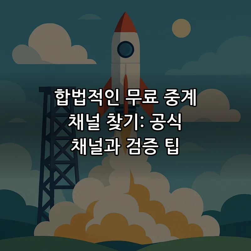 합법적인 무료 중계 채널 찾기: 공식 채널과 검증 팁