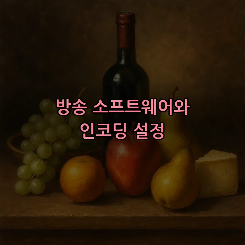 방송 소프트웨어와 인코딩 설정