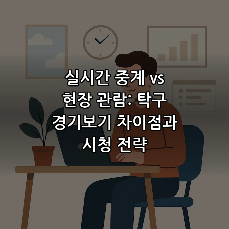 실시간 중계 vs 현장 관람: 탁구 경기보기 차이점과 시청 전략 커버 이미지