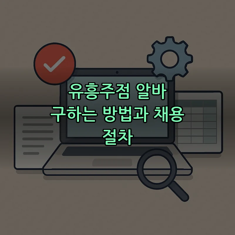 유흥주점 알바 구하는 방법과 채용 절차
