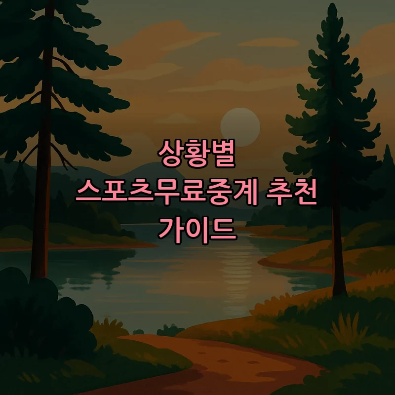 상황별 스포츠무료중계 추천 가이드