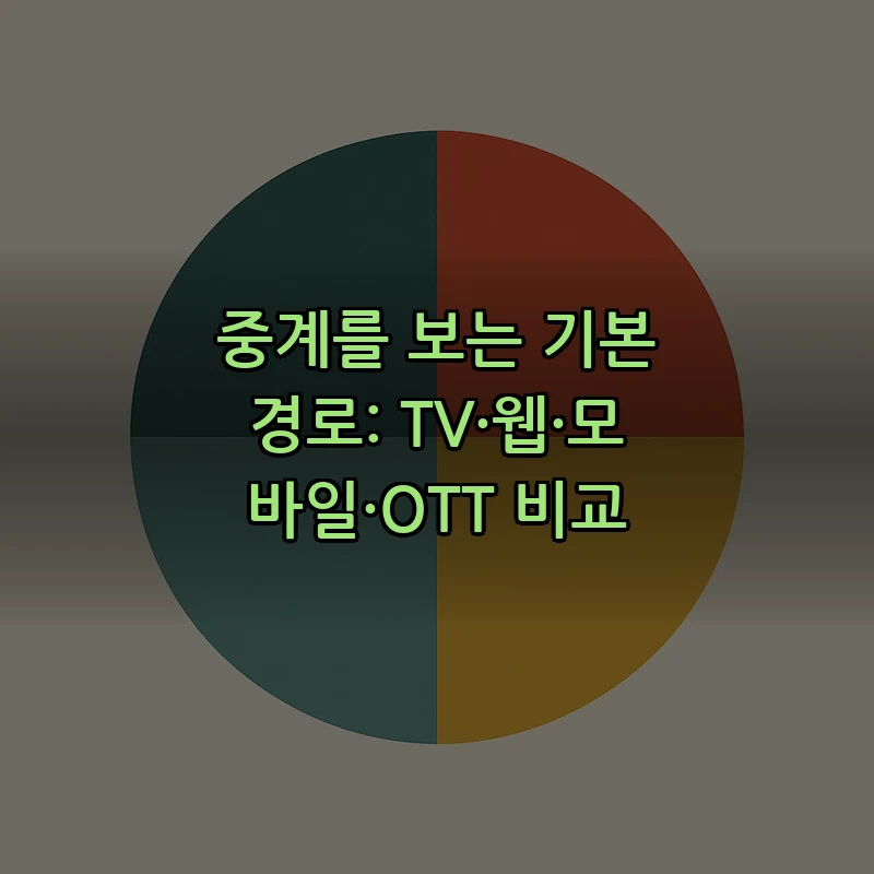 중계를 보는 기본 경로: TV·웹·모바일·OTT 비교