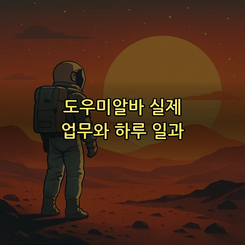 도우미알바 실제 업무와 하루 일과
