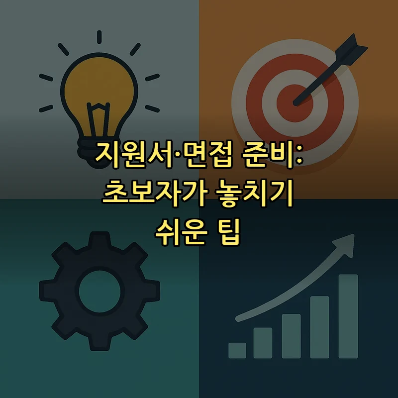 지원서·면접 준비: 초보자가 놓치기 쉬운 팁