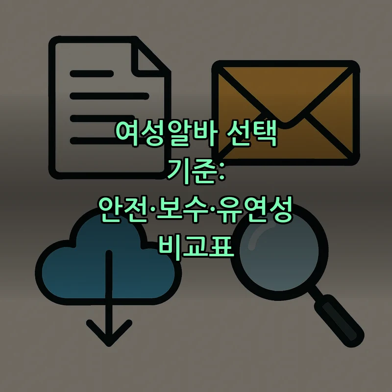 여성알바 선택 기준: 안전·보수·유연성 비교표