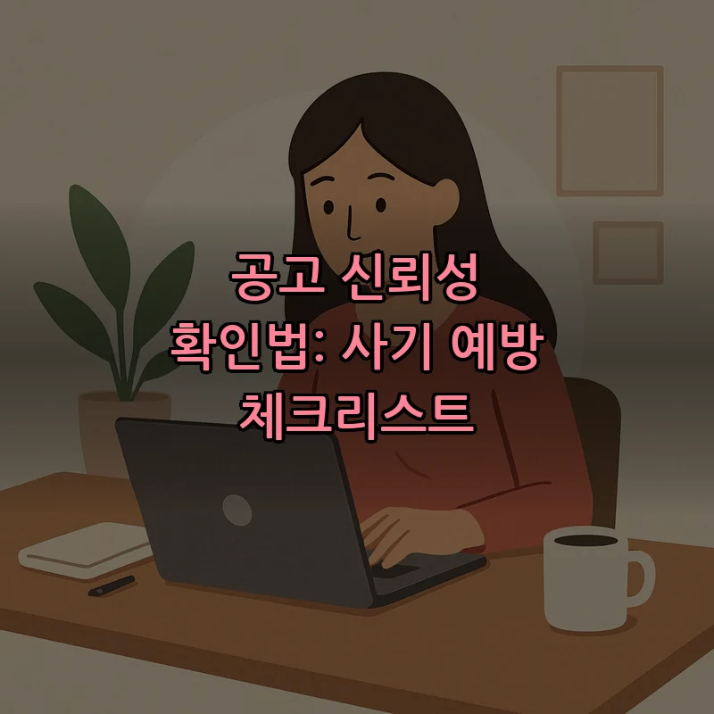 공고 신뢰성 확인법: 사기 예방 체크리스트