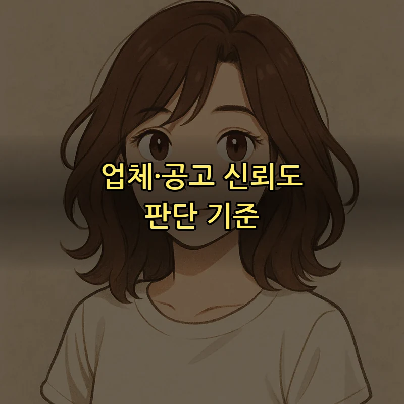 업체·공고 신뢰도 판단 기준