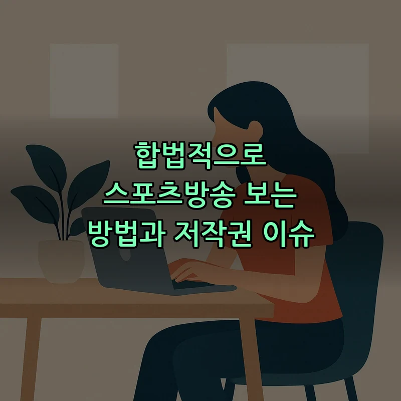 합법적으로 스포츠방송 보는 방법과 저작권 이슈