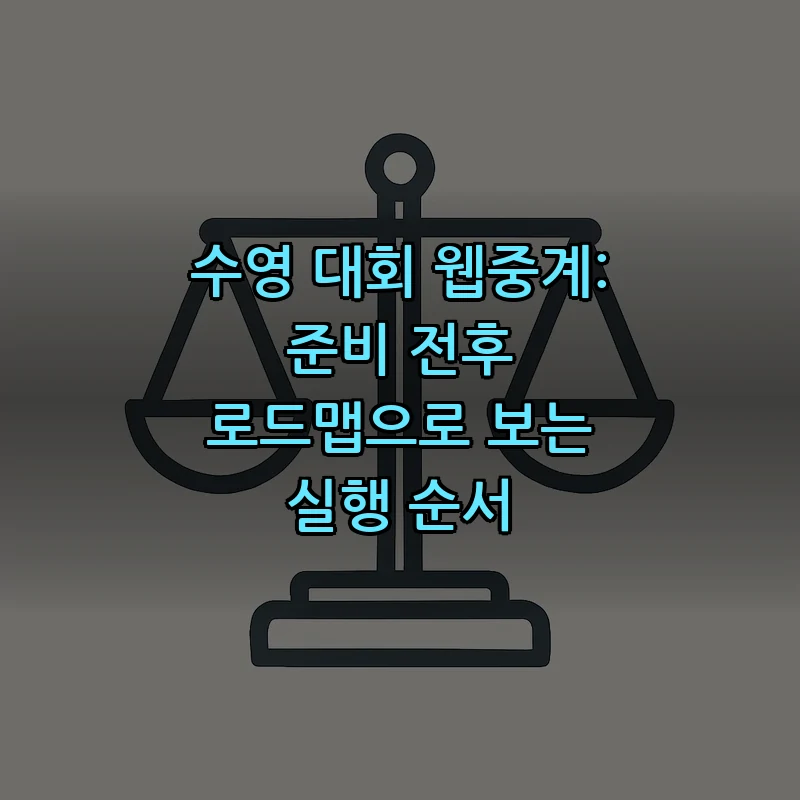 수영 대회 웹중계: 준비 전후 로드맵으로 보는 실행 순서 커버 이미지