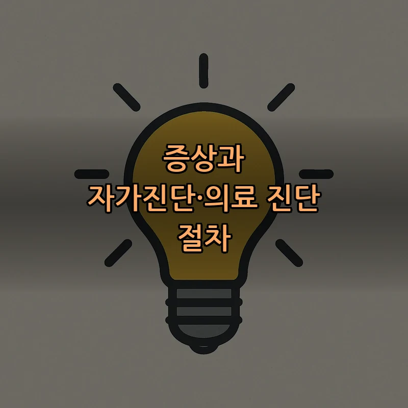 증상과 자가진단·의료 진단 절차