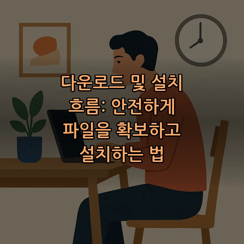 다운로드 및 설치 흐름: 안전하게 파일을 확보하고 설치하는 법