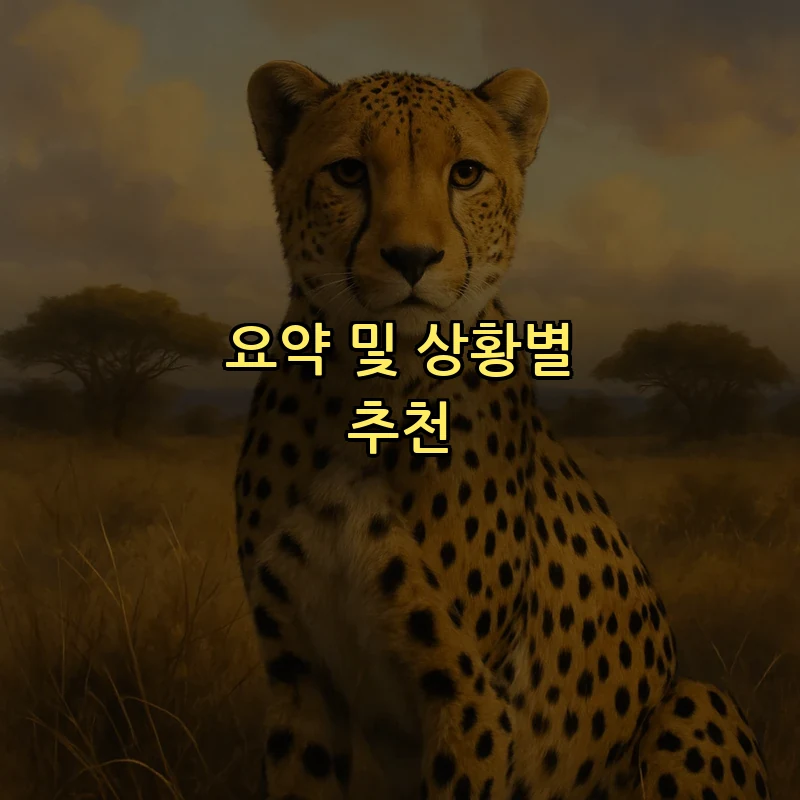 요약 및 상황별 추천