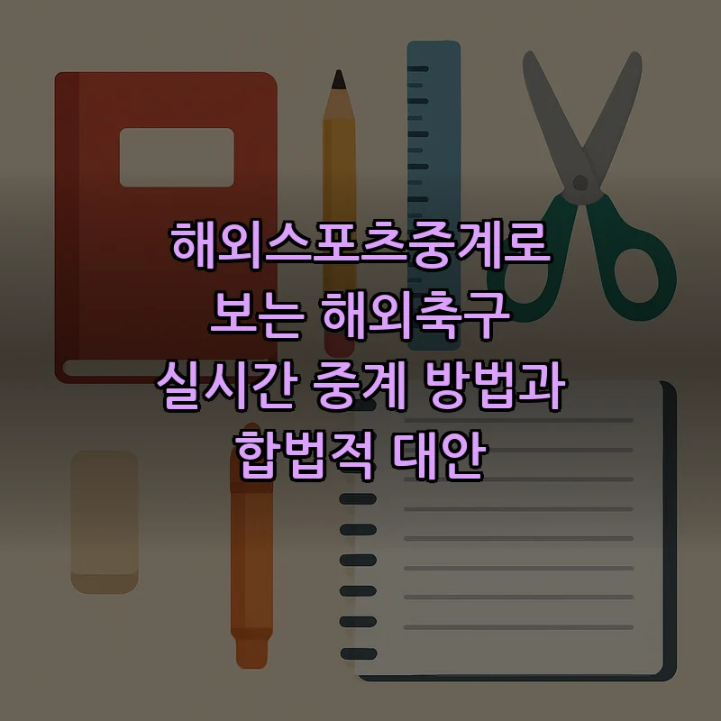 해외스포츠중계로 보는 해외축구 실시간 중계 방법과 합법적 대안 커버 이미지
