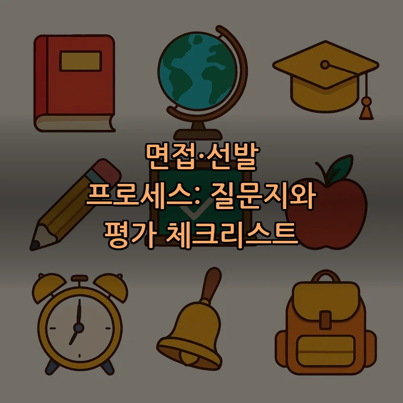 면접·선발 프로세스: 질문지와 평가 체크리스트