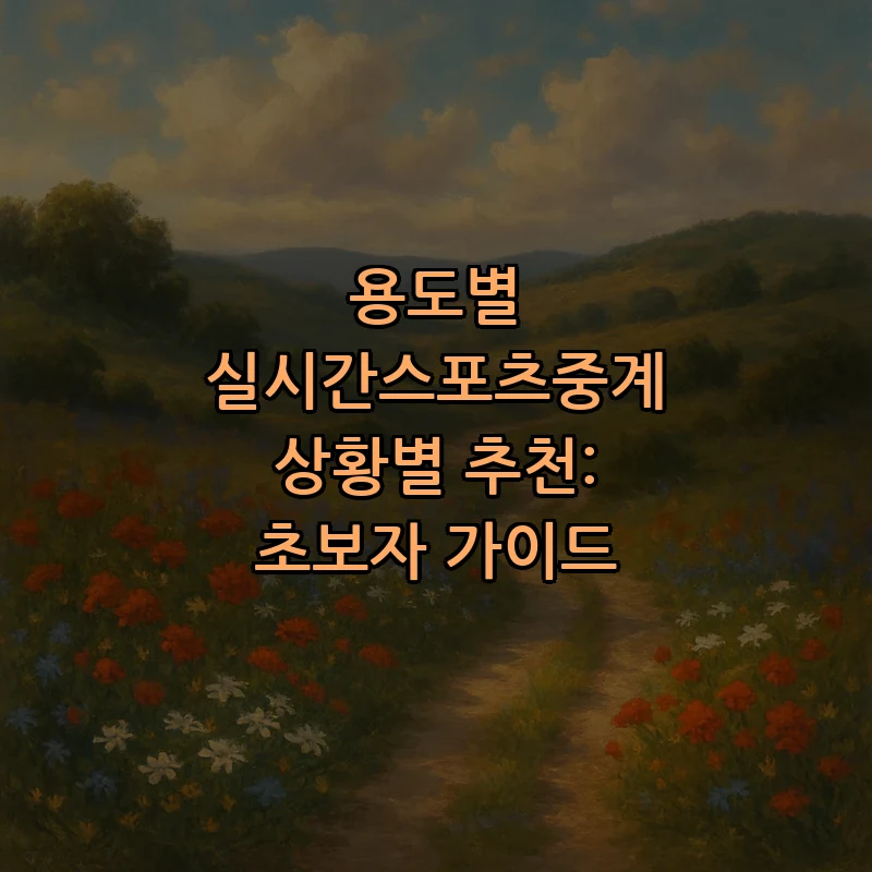 실시간 스포츠 중계 방법: 초보자 가이드