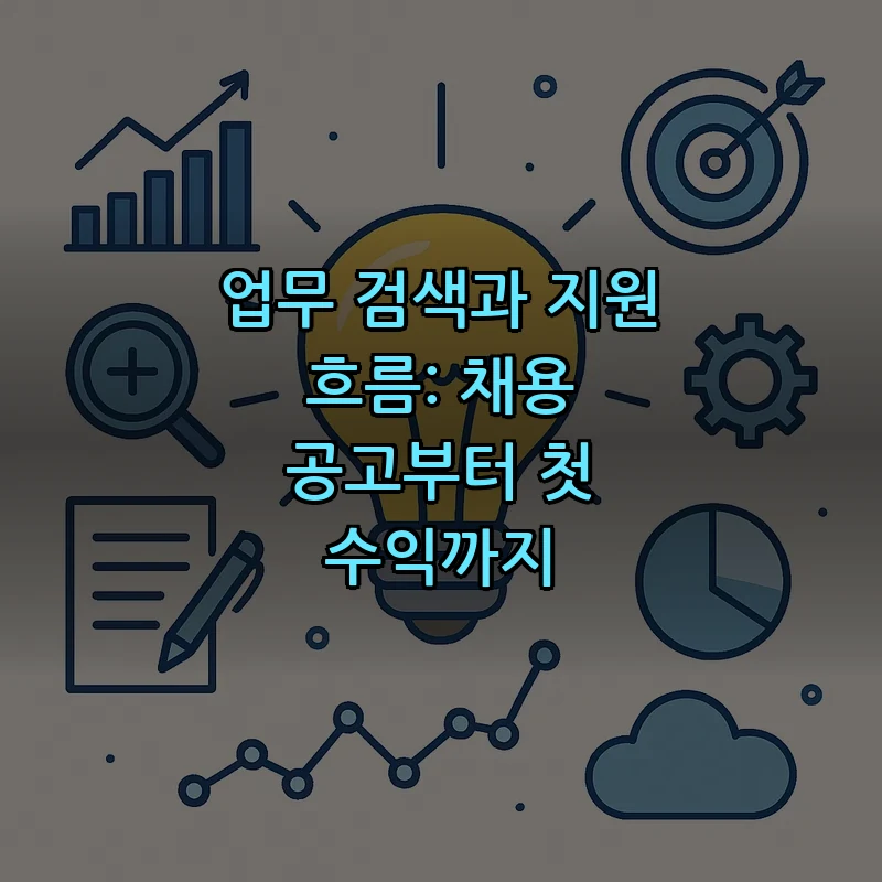업무 검색과 지원 흐름: 채용 공고부터 첫 수익까지