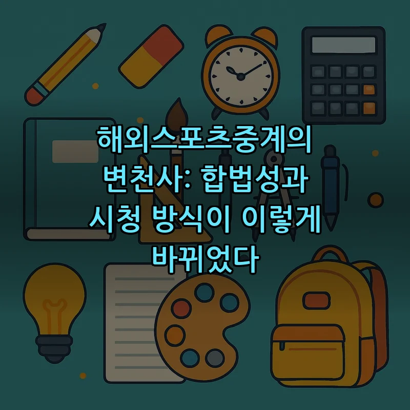 해외스포츠중계의 변천사: 합법성과 시청 방식 변화