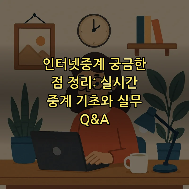 인터넷중계 궁금한 점 정리: 실시간 중계 기초와 실무 Q&A 커버 이미지