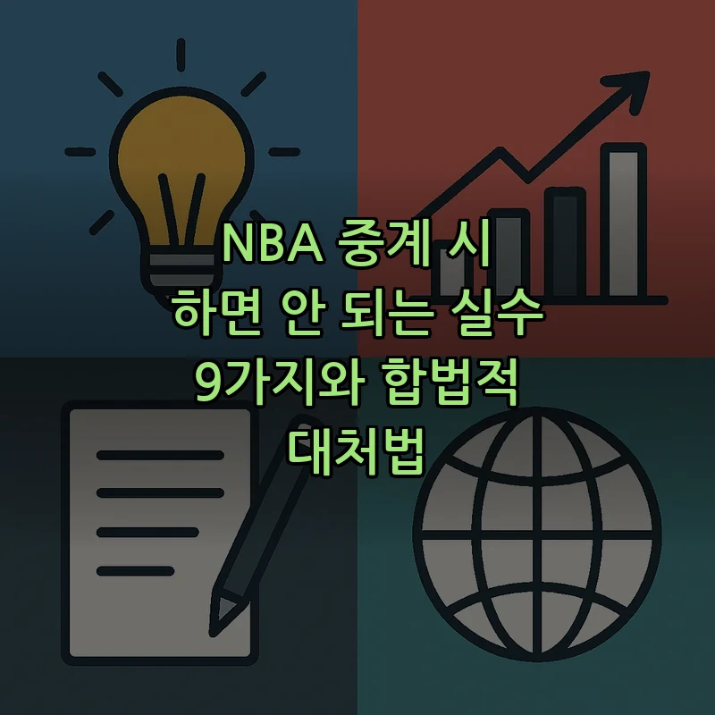 NBA 중계 시 하면 안 되는 실수 9가지와 합법적 대처법 커버 이미지