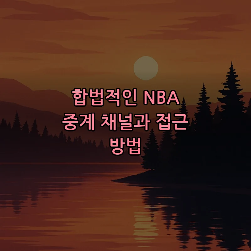 합법적인 NBA 중계 채널과 접근 방법