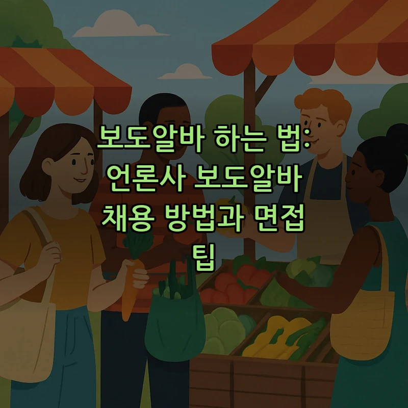 보도알바 채용 방법과 면접 준비 팁