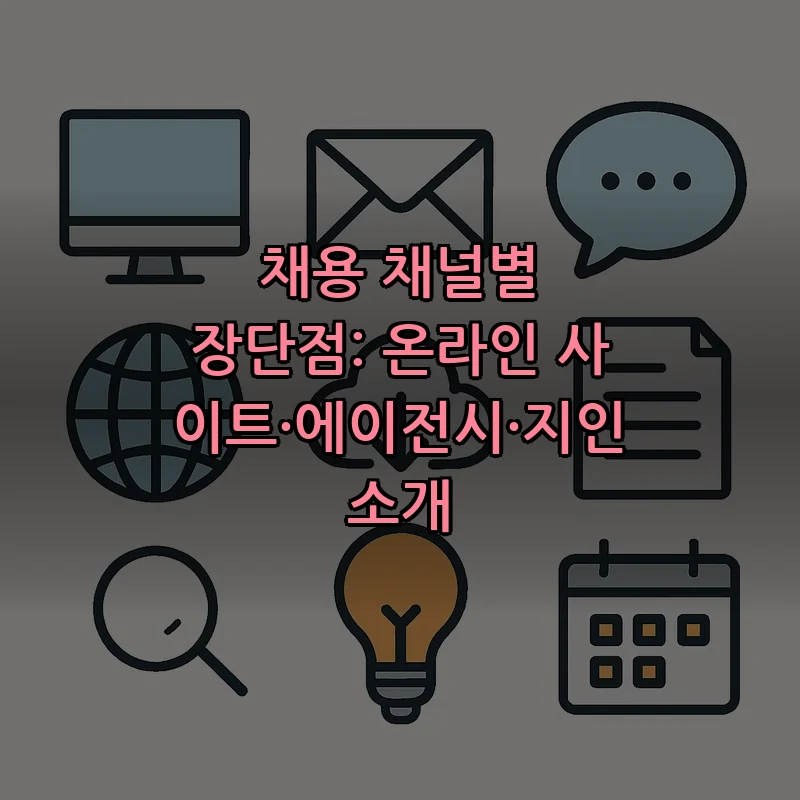 채용 채널별 장단점: 온라인 사이트·에이전시·지인소개