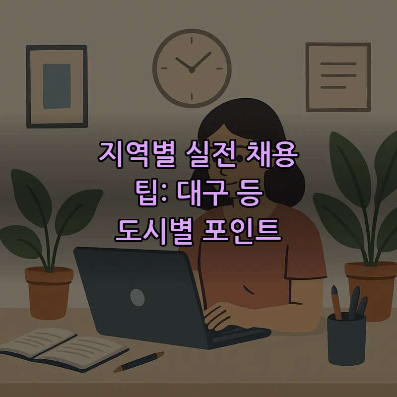 지역별 실전 채용 팁: 대구 등 도시별 포인트