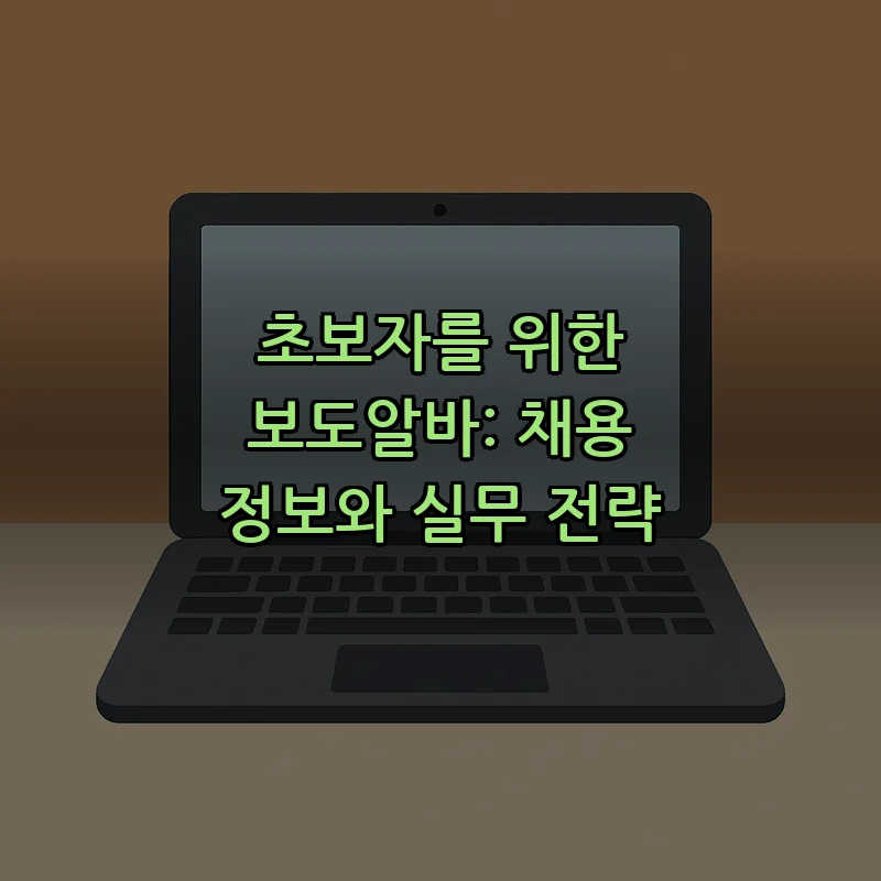 초보자를 위한 보도알바: 정의와 실무 전략