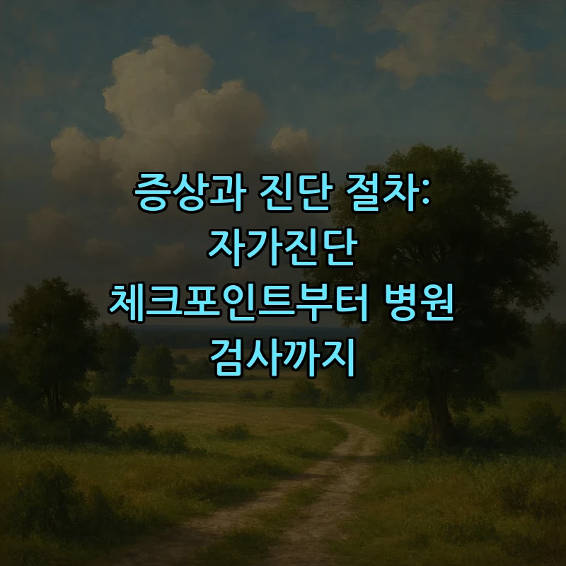 증상과 진단 절차: 자가진단 체크포인트부터 병원 검사까지