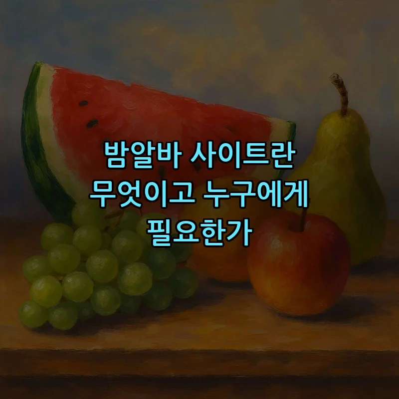밤알바 사이트란 무엇이고 누구에게 필요한가