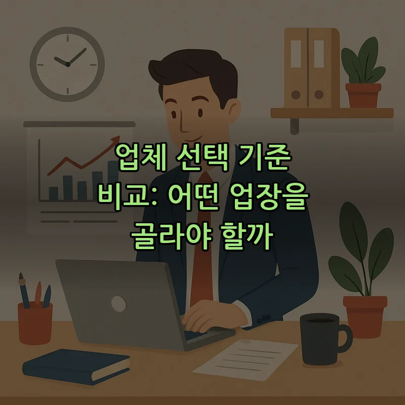 업체 선택 기준 비교: 어떤 업장을 골라야 할까