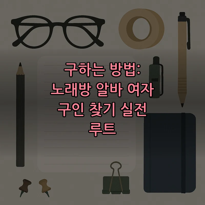 구하는 방법: 노래방 알바 여자 구인 찾기 실전 루트