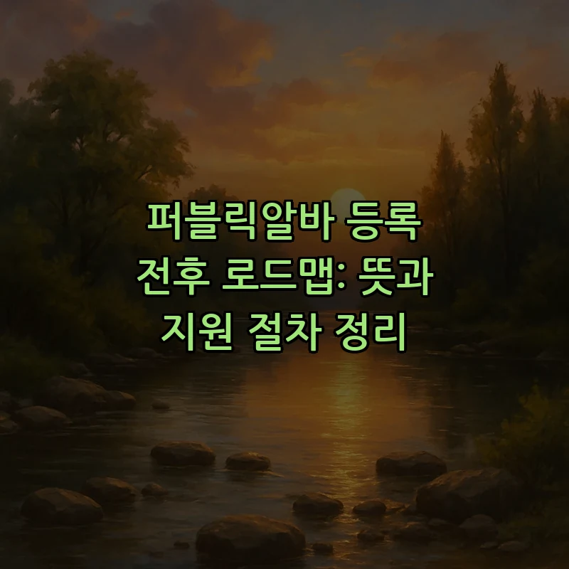 퍼블릭알바 등록 전후 로드맵: 뜻과 지원 절차 정리 커버 이미지