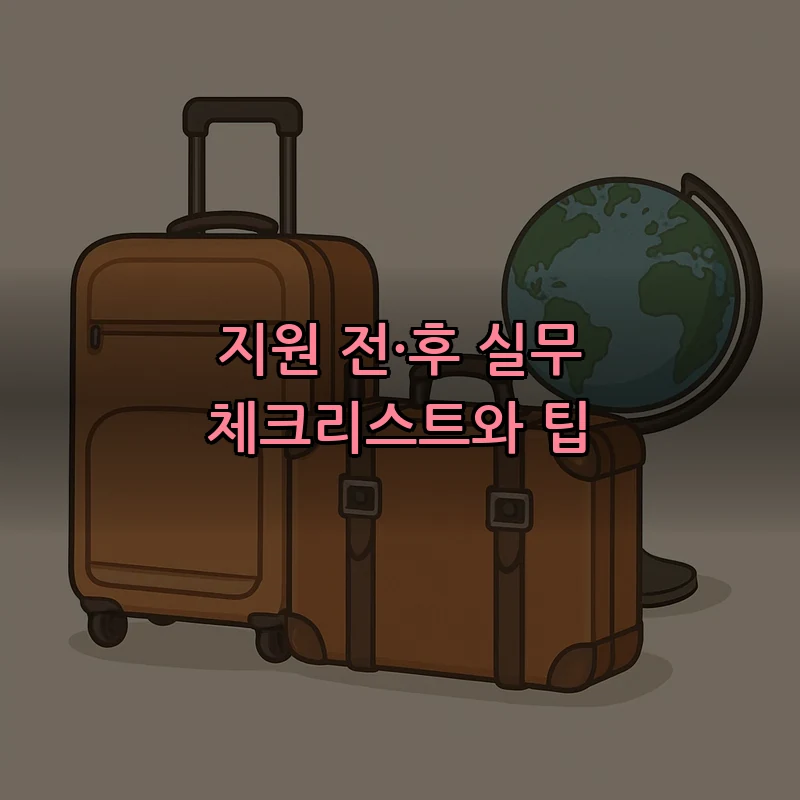 지원 전·후 실무 체크리스트와 팁