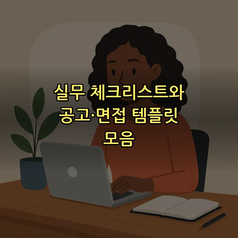 실무 체크리스트와 공고·면접 템플릿 모음