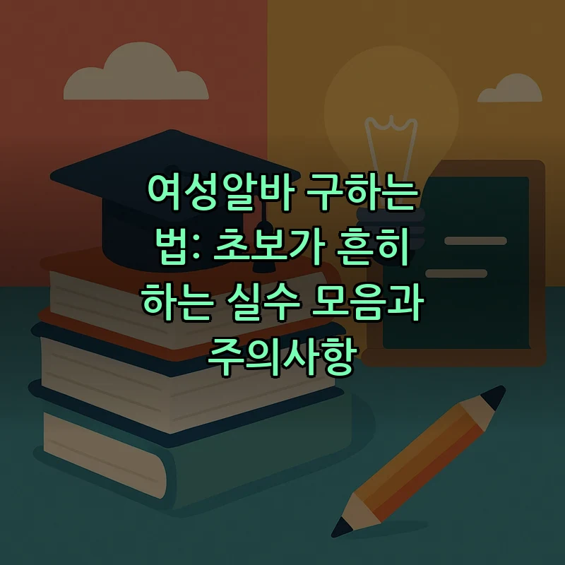여성알바 구하는 법: 초보가 흔히 하는 실수 모음과 주의사항 커버 이미지