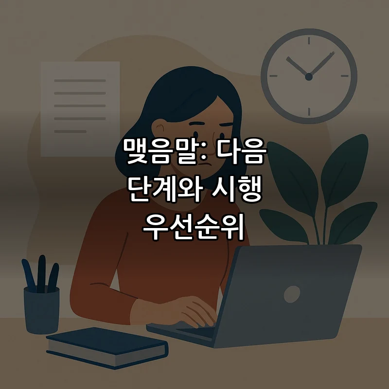 맺음말: 다음 단계와 시행 우선순위