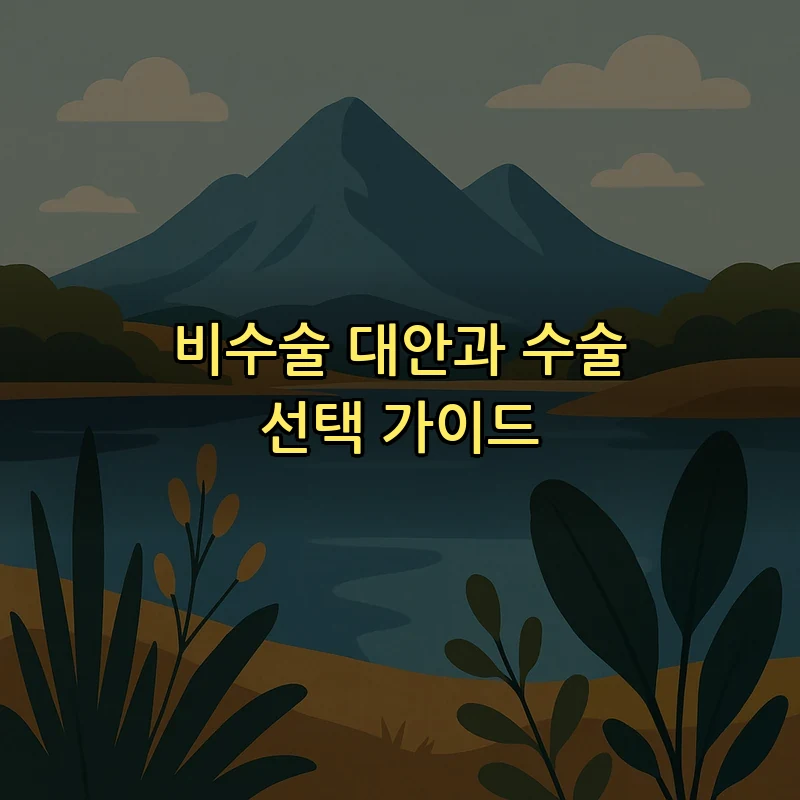 비수술 대안과 수술 선택 가이드