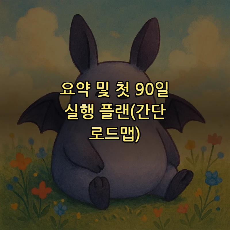요약 및 첫 90일 실행 플랜(간단 로드맵)
