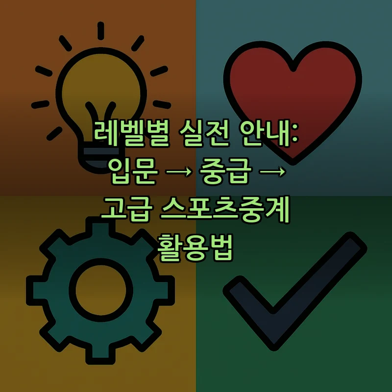 레벨별 실전 안내: 입문 → 중급 → 고급 스포츠중계 활용법 커버 이미지