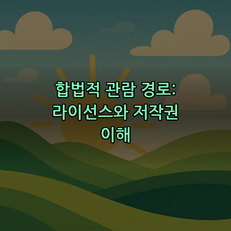 합법적 관람 경로: 라이선스와 저작권 이해