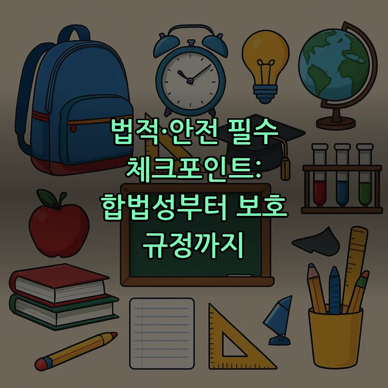 법적·안전 필수 체크포인트: 합법성부터 보호 규정까지