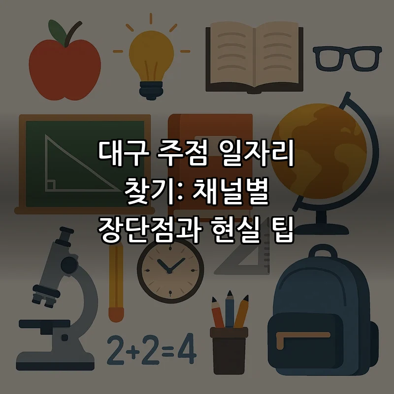 대구 주점 일자리 찾기: 채널별 장단점과 현실 팁