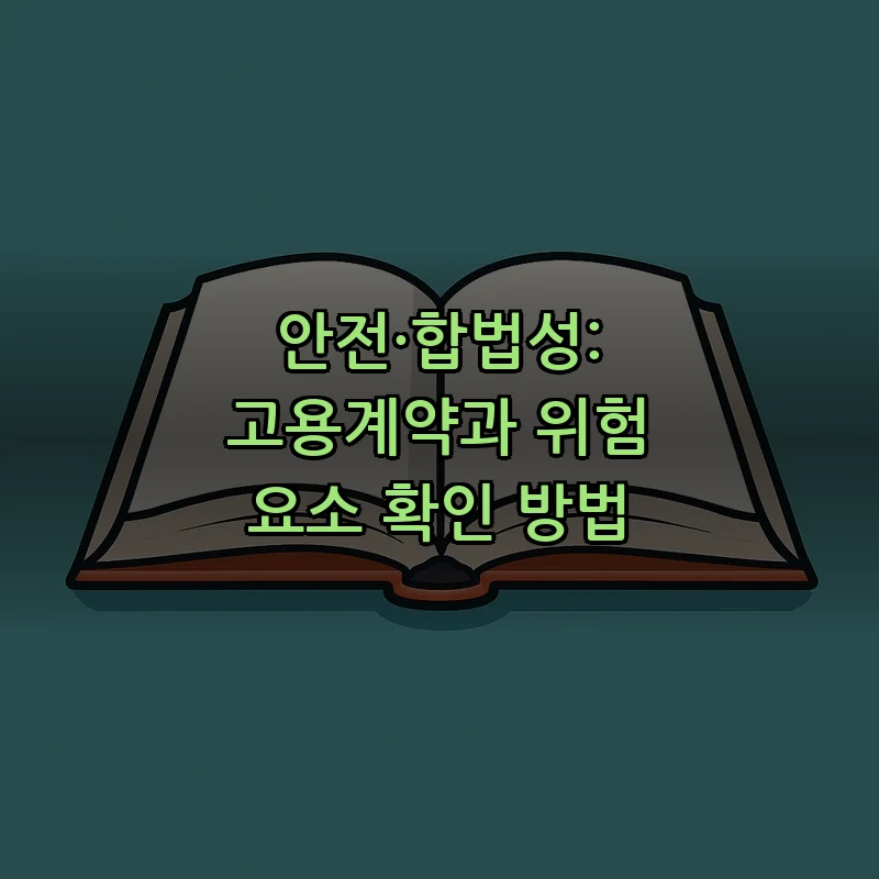 안전·합법성: 고용계약과 위험 요소 확인 방법