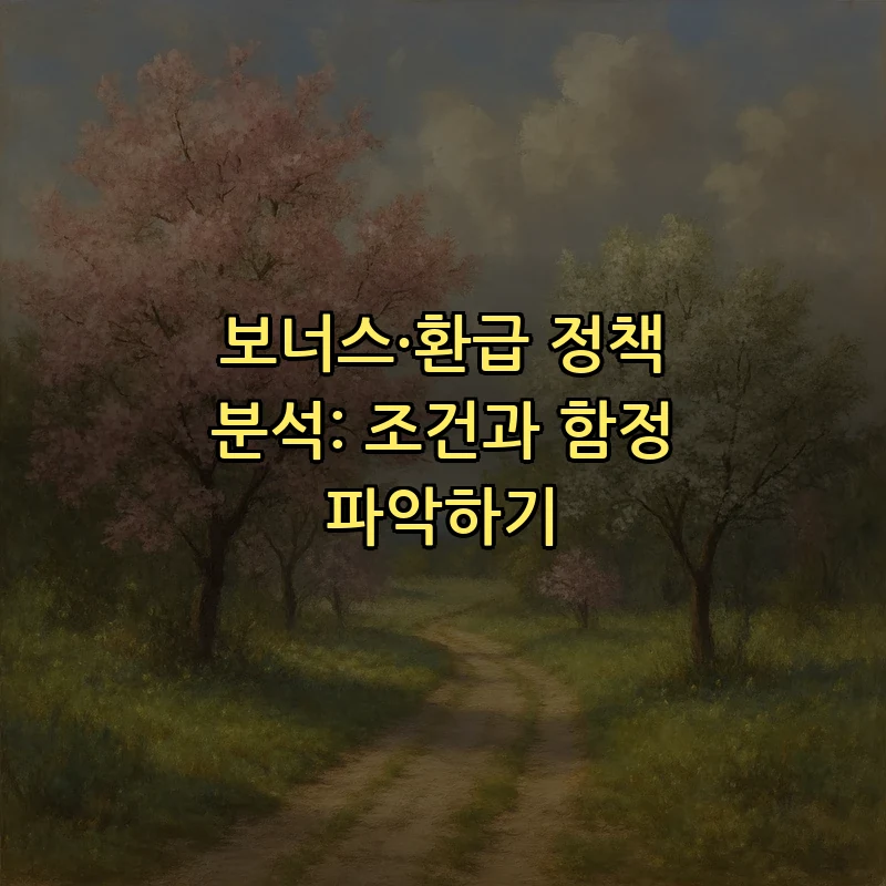 보너스·환급 정책 분석: 조건과 함정 파악하기
