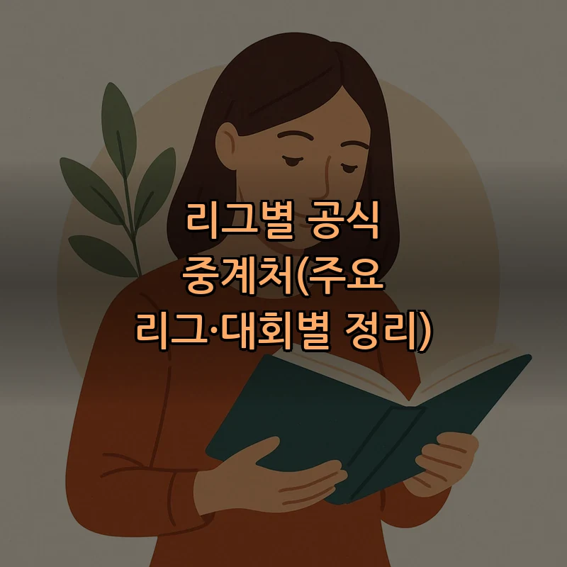 리그별 공식 중계처(주요 리그·대회별 정리)