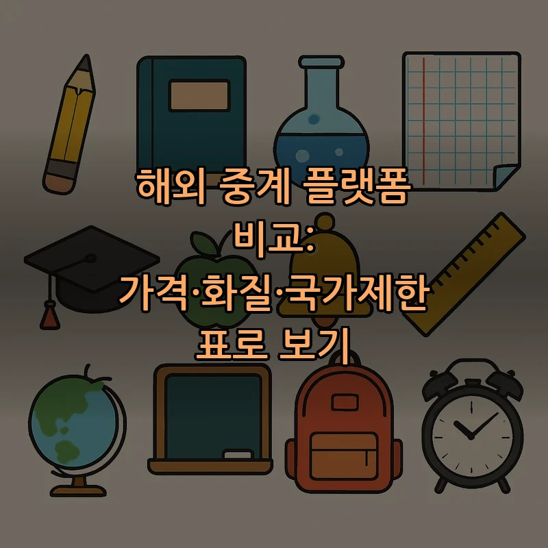 해외 중계 플랫폼 비교: 가격·화질·국가제한 표로 보기