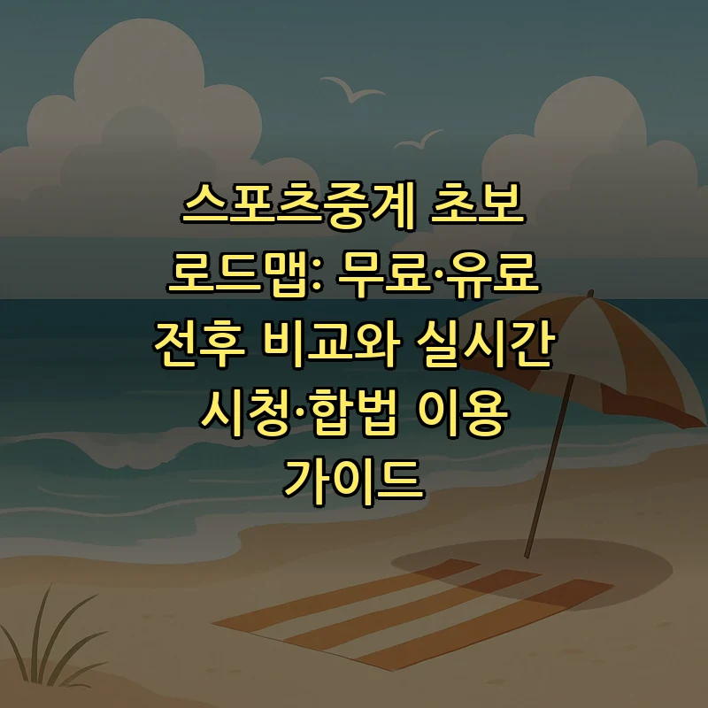 스포츠중계 초보자를 위한 초간단 가이드 (2025)